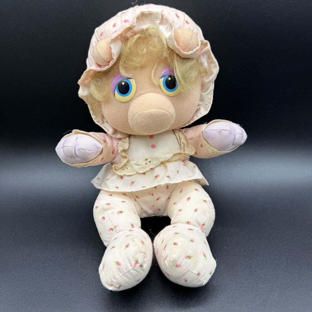 VTG 1984 Miss Piggy 9” Hasbro Softies Plush Pampers Muppet Babies Stuffed Doll